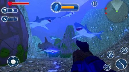 水下鲨鱼模拟器3D汉化版最新版 v1 安卓版 1