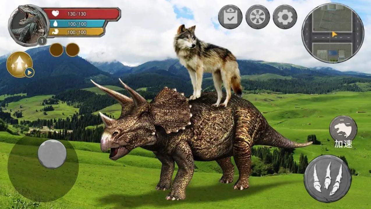 恐龙抗狼吞噬生存手机版 v1.0 安卓版 1